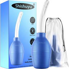10 Oz Enema Bulb Kit with Storage Bag- Anal or Vaginal Silicone Douche for Men o