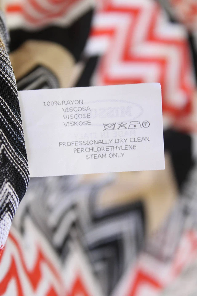 Missoni Mare Mujer Gran Tamaño Chevron Tejido Cubre Marrón Rojo Blanco Talla IT 40 Foto 4 de 4