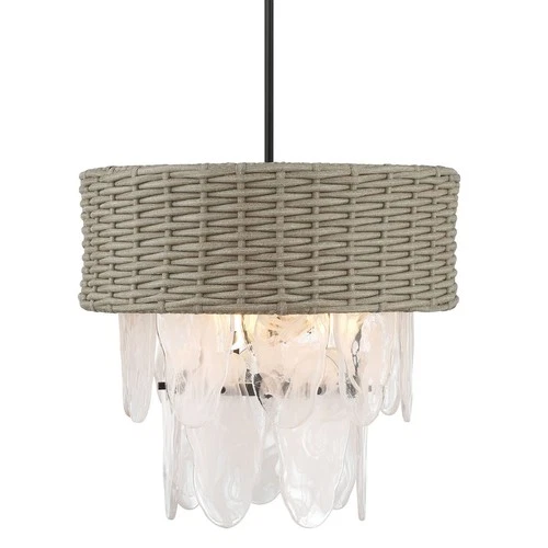 Minka Lavery 5296 Breaker Isle 6 Light 20"W Semi-Flush Waterfall - Coal - Picture 1 of 12