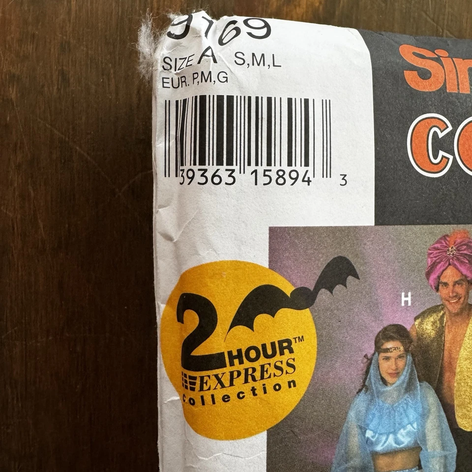9169 UNCUT Simplicity Pattern Halloween Costume Pirate Genie Witch Indian Angel - Image 3 of 4