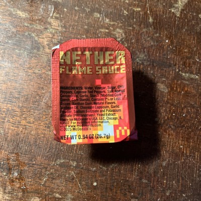 McDonald s Limited Edition Minecraft Nether Flame Sauce *NEW*