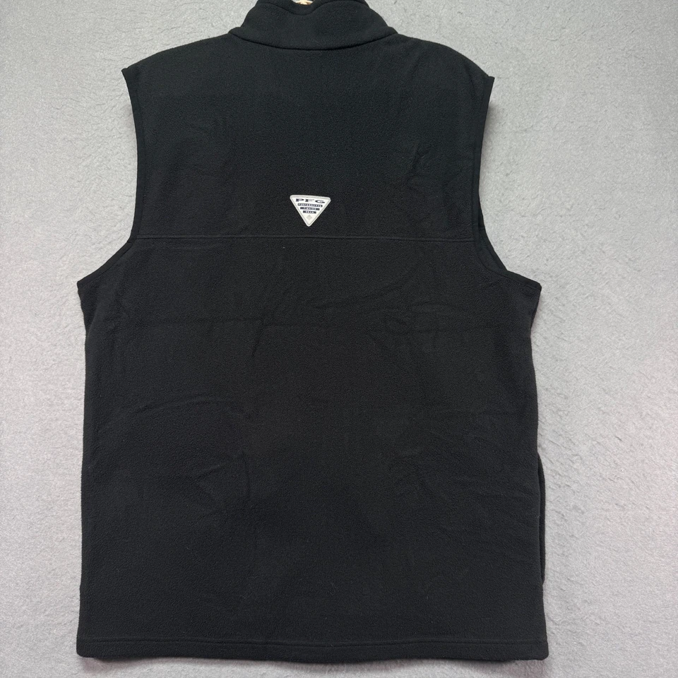 Chaleco Columbia Adulto Grande Negro Cremallera Completa Rendimiento Pesca PFG Vellón Informal Foto 3 de 4