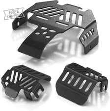 1/10 RC Chassis Armor Set for TRX-4 Car, Stainless Steel Skid Plate for TRAXXAS