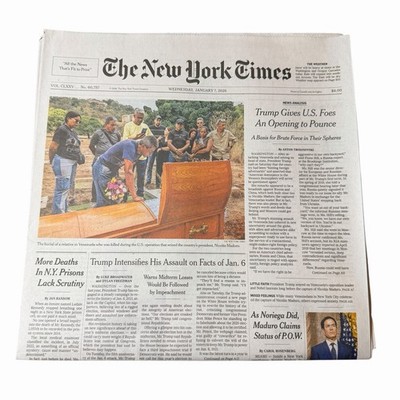The New York Times Newspaper January 7 2026 Idaho Killers Sibling Opens Up (A11)