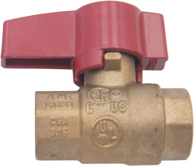Supplying Demand 01-2806 Straight Gas Shut-Off Valve 3/8 Inch FIP X 3/8 Inch FIP