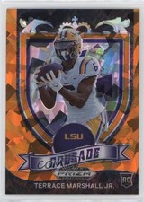 2021 Panini Prizm Draft Picks Crusade Orange Ice Terrace Marshall Jr #180 8sr