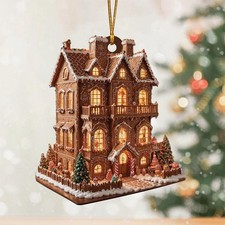 Personalized Gingerbread House Christmas Ornament Custom Name Gingerbread