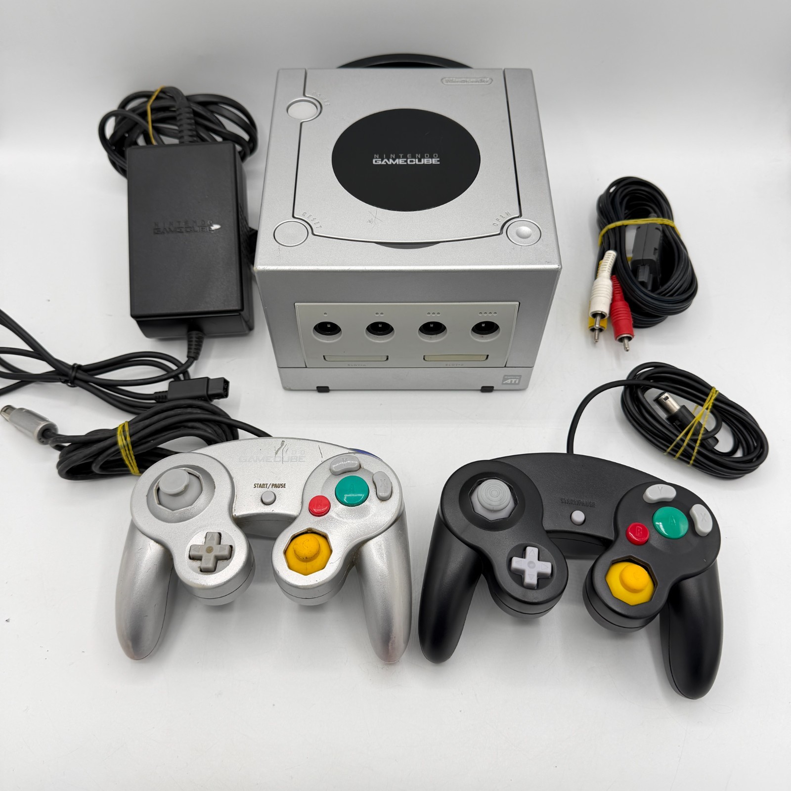 Console Nintendo GameCube Argento Silver con 2 Controller E Cavi originali