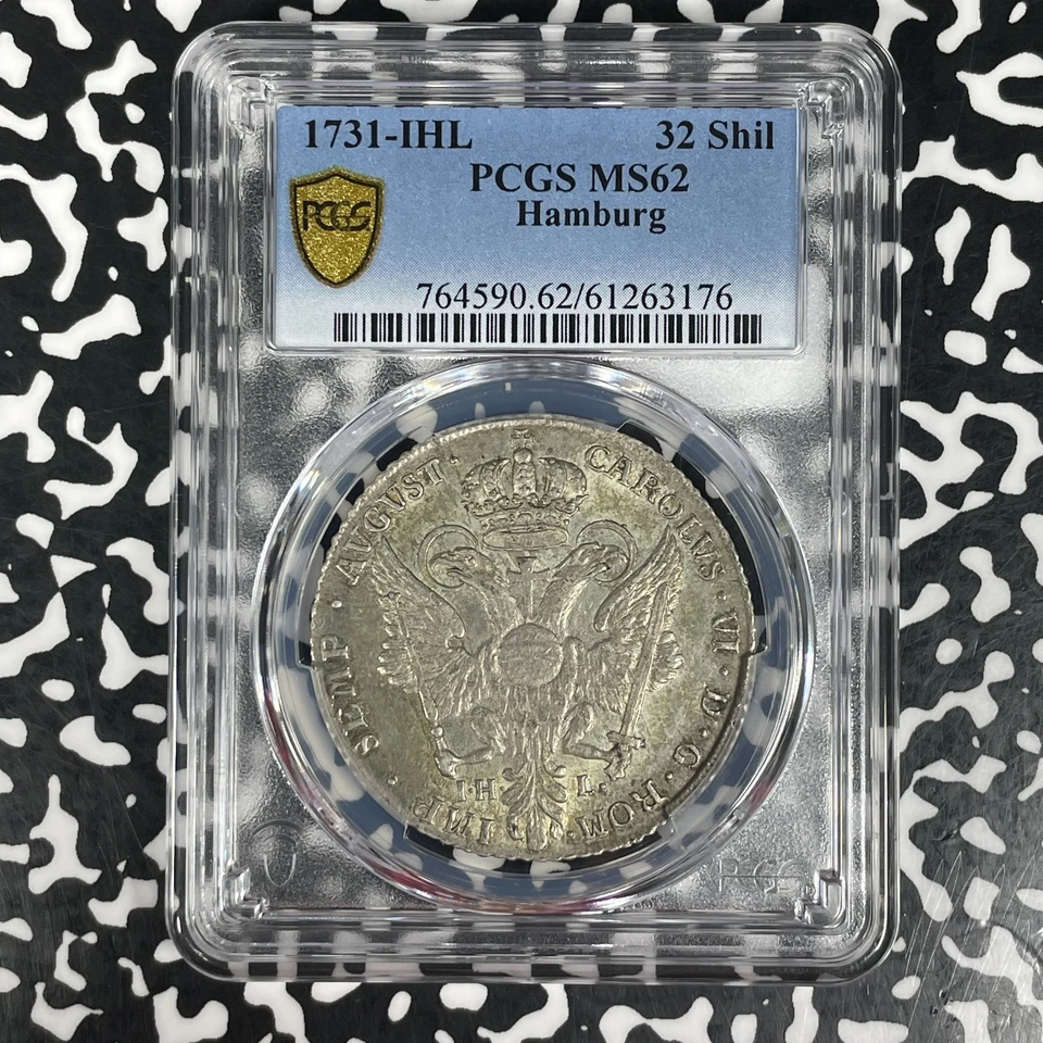 1731-IHL Germany Hamburg 32 Schilling PCGS MS62 Lot#G1257 Silver! Top Graded! - Image 2 of 4