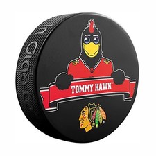 Tommy Hawk Chicago Blackhawks Mascot Official NHL Collectible Hockey Puck