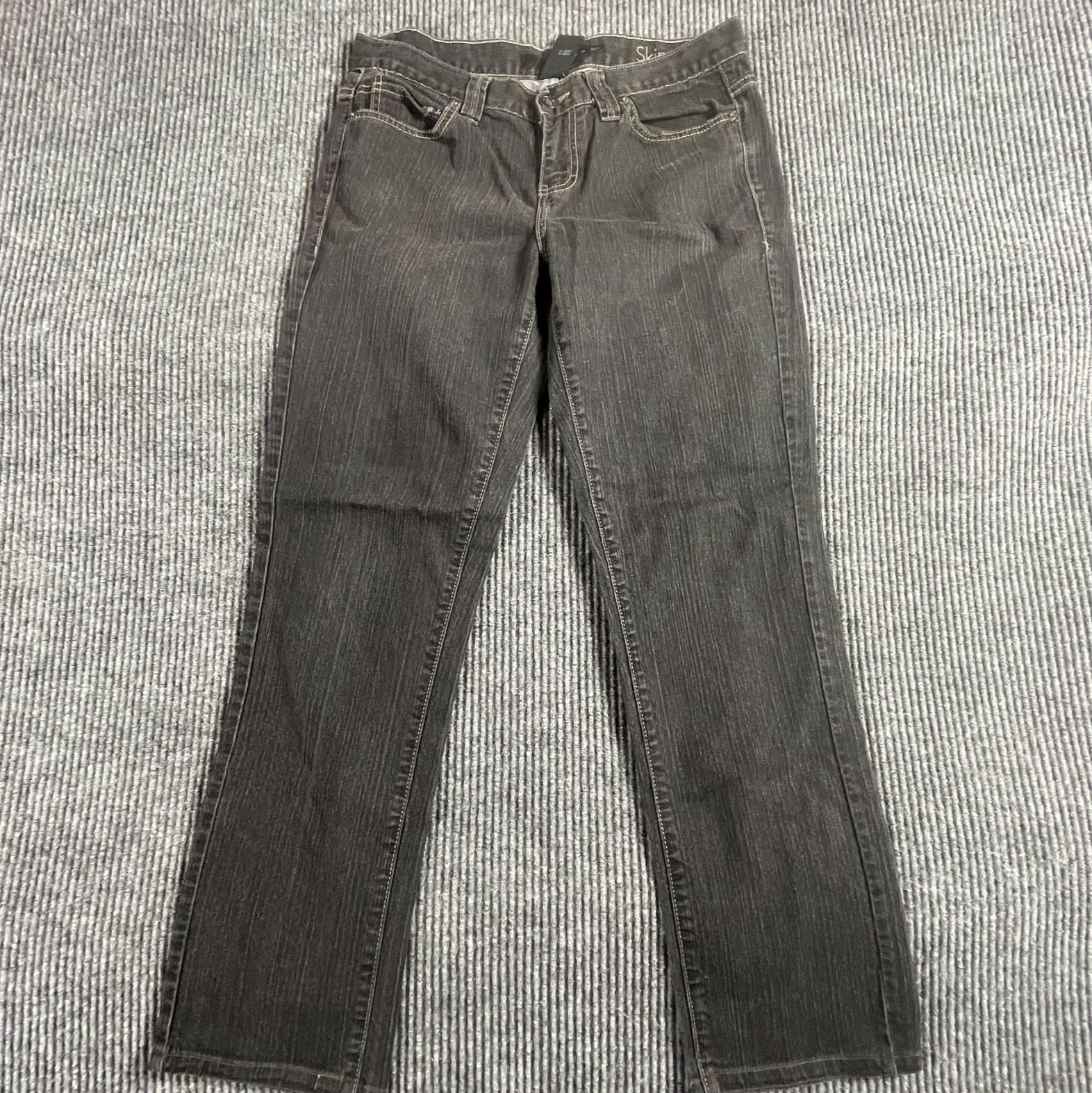 Calvin Klein Jeans Womens 30 Black Denim Cotton Blend Skinny High Rise 31x28