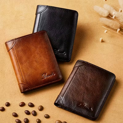 Herren Leder Geldbörse RFID Schutz | Echtes Rindsleder Geldbeutel / Wallet Mens