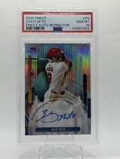 2025 Topps Finest Zach Neto #FA-ZN Refractor Auto PSA 10 POP 5! LA Angels RARE