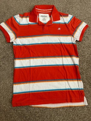 Aeropostale 1987 Polo Red White Stripe