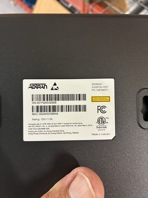 AdTran SDX 622v XGS PON ONT Part 1287843F1 This Is For 3 ONT Price Not 1