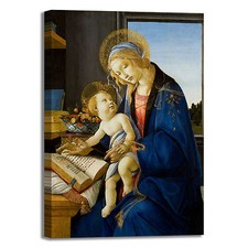 Botticelli vergine e bambino quadro stampa tela dipinto telaio arredo casa