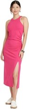 A New Day Women's Pink Sleeveless Ponte Racerback Midi Dress - Size: XS