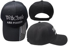 TRUMP 45 47 2024 We The People Are Pissed Black With USA Embroidered Cap Hat