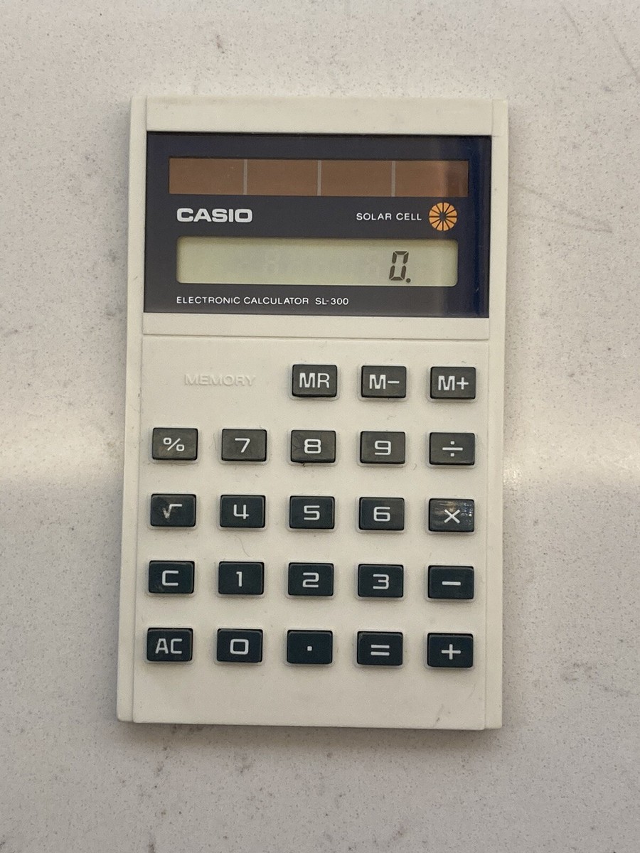 Vintage Casio Solar Cell Electronic Calculator SL-300 | eBay