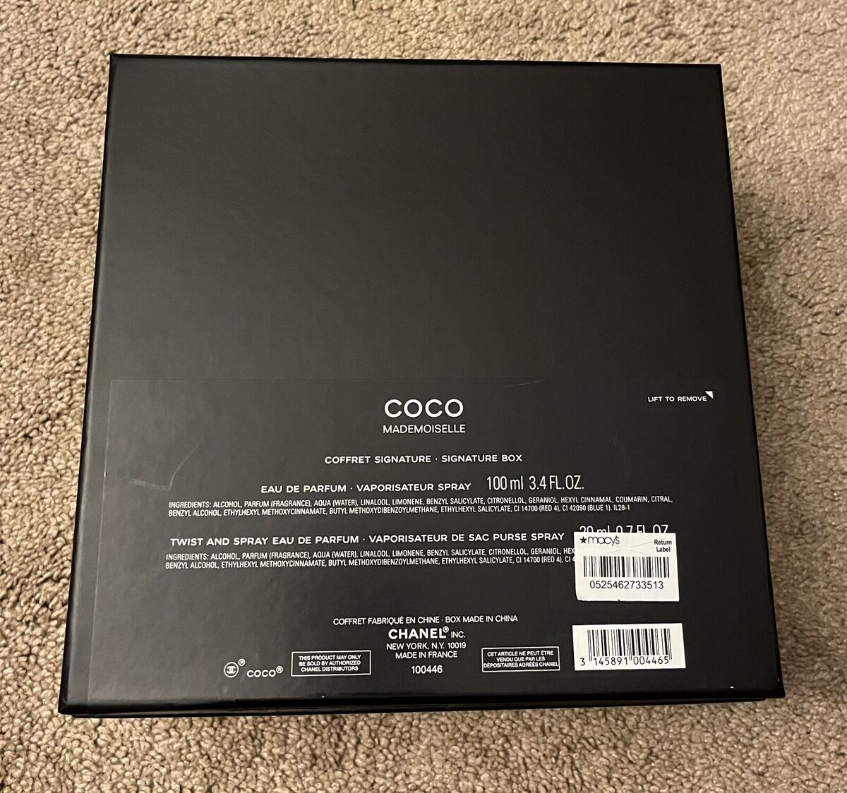 New Coco Chanel Mademoiselle Gift Box Set Eau De Parfum 3.4 New Coco Chanel Mademoiselle Gift Box Set Eau De Parfum 3.4