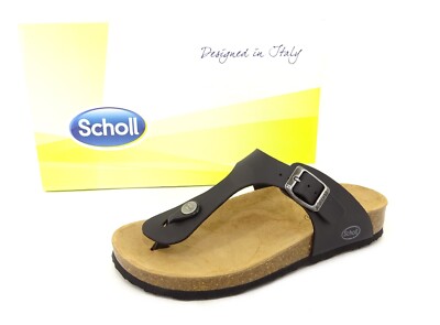 Scholl SHO AURELIA Zehentrenner Sandalen Pantoletten Damenschuhe Blau  36