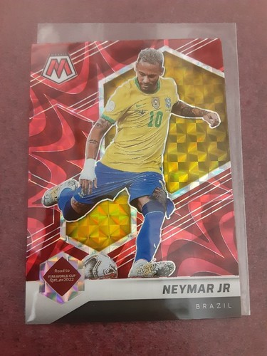 2021-22 Panini Mosaic FIFA Road to World Cup NEYMAR JR  Red Reactive Prizm