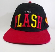 DC Comics The Flash Logo Justice League Six Flags Red Yellow Black Snapback Hat