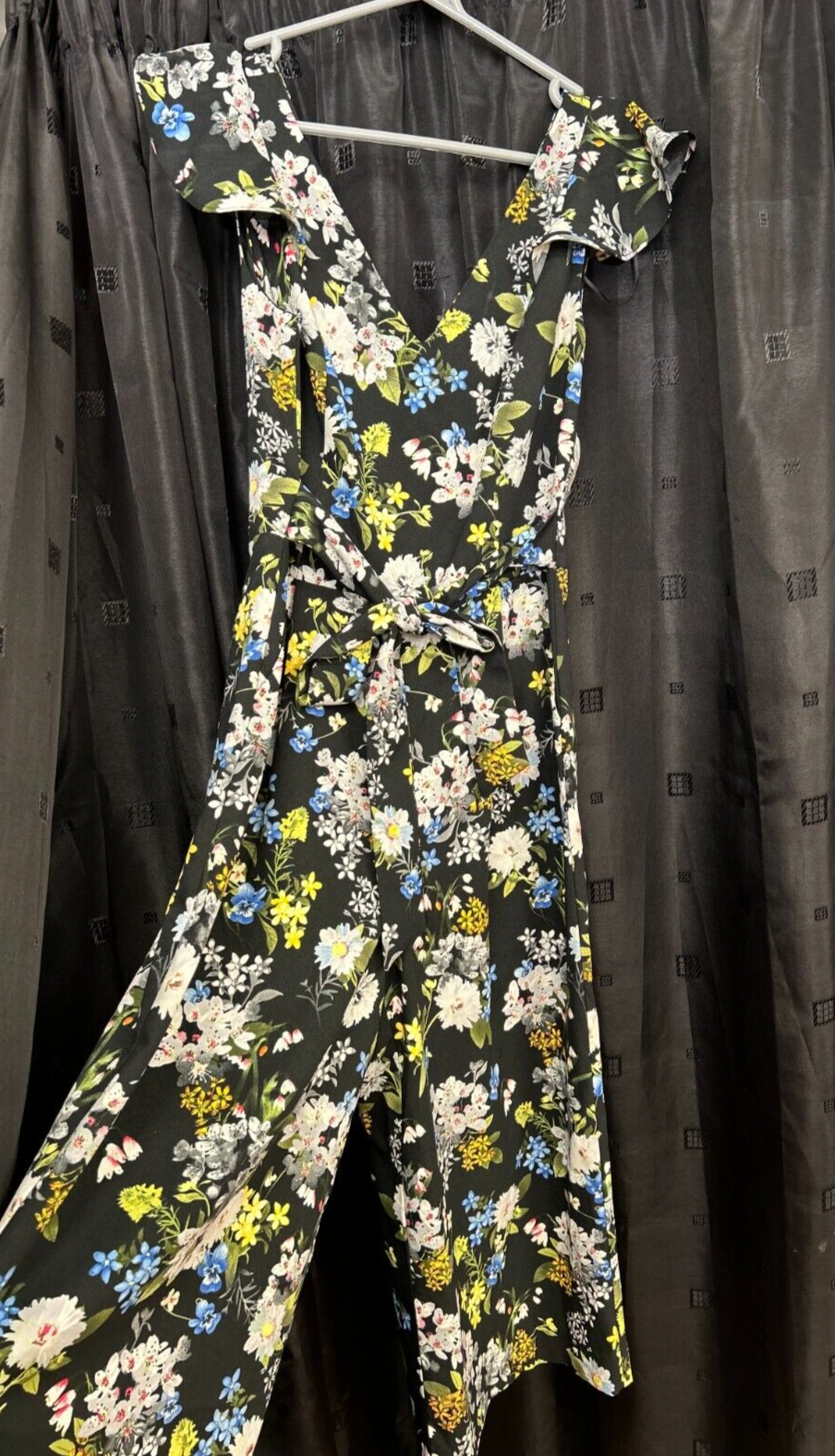 Oasis women's black floral jump suit size 10 [WG] New Arrivals