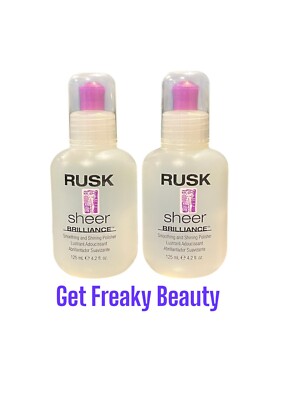 2 PACK. 4.2 oz. Rusk Sheer Brilliance Smoothing & Shining Polisher. 125ml. NEW.
