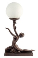 Art Deco Bronze Lighting Nora Kneeling Lamp Figure Art Deco Bronze Lighting Nora Kneeling Lamp Figure