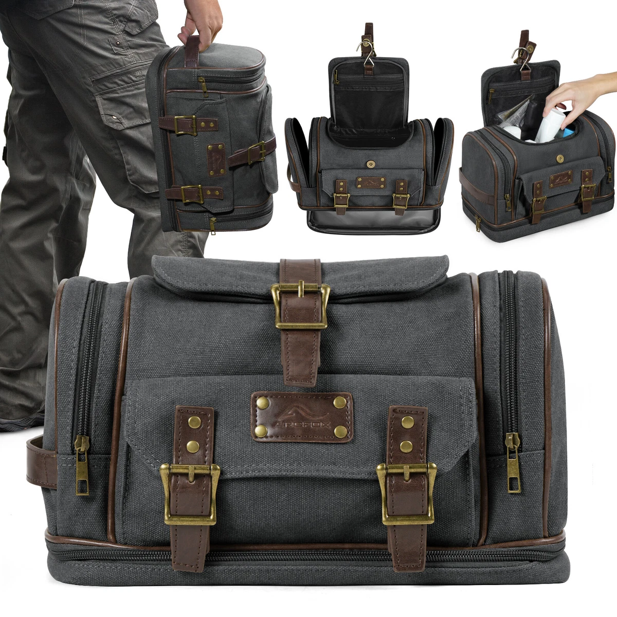 Canvas Leather Bags for Men for sale | eBay