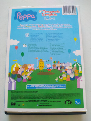 Peppa Pig Fourth Season Complete Vol 13 Y 14 - DVD Spanish
