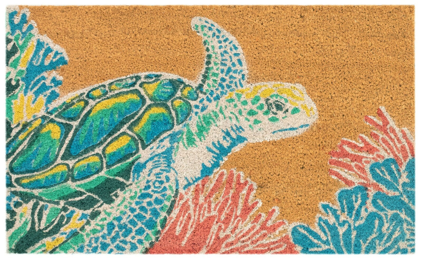 TURTLE CREEK VINYL BACK COIR DOORMAT 18" X 30" SEA TURTLE MAT eBay