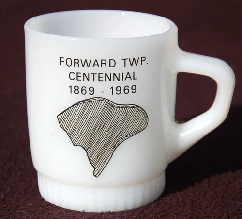 FORWARD TWP, PA ~ 1969 Centennial ~ Vintage FIRE KING Ovenware Mug