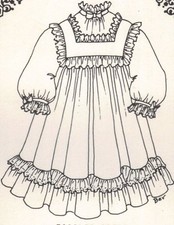 DOLL DRESS PATTERN Victorian German French vintage look U Pick size