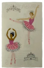 BALLERINA Mylar Reflection Sticker(4pc)Mrs.Grossman’s •Dance• Recital•Tiara•Pink