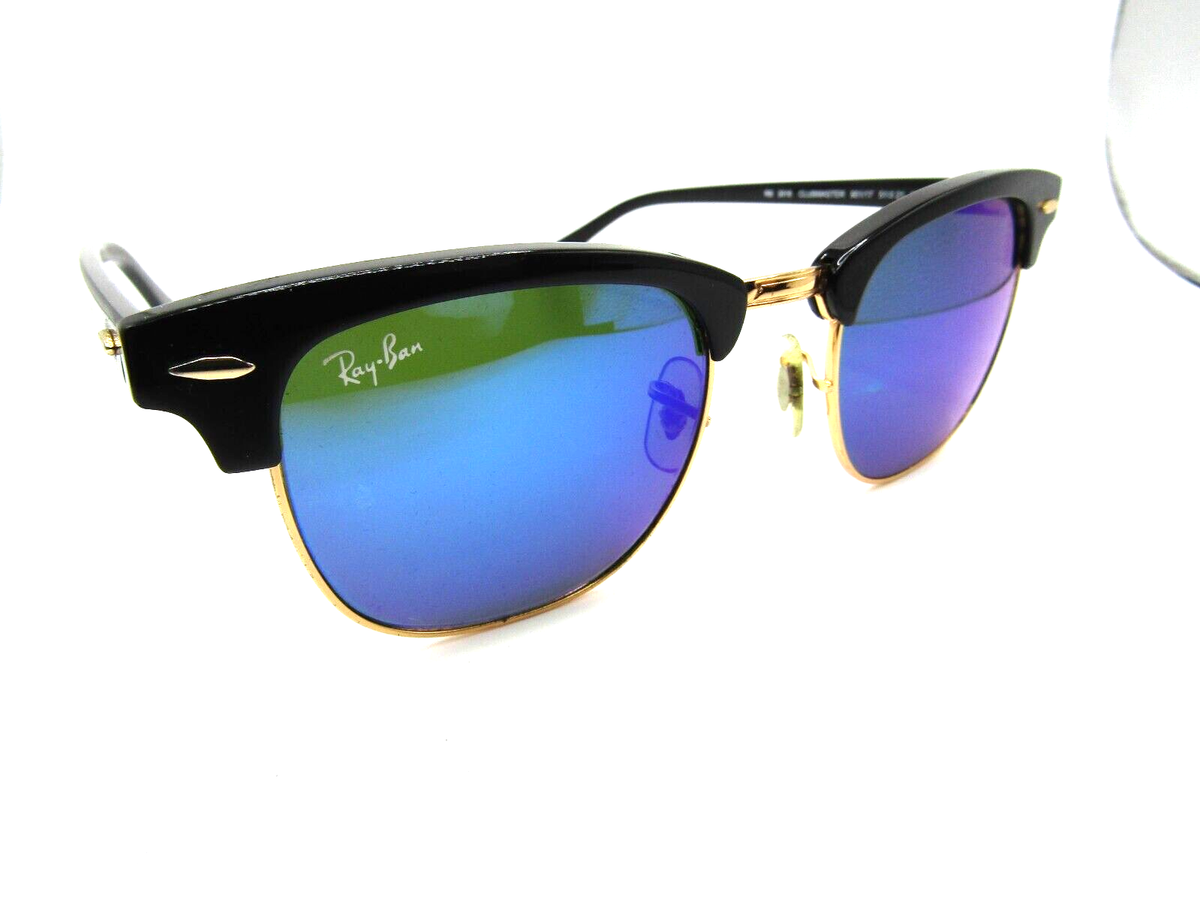 絶版　Ray-Ban 旧New ClubMaster RB2156 901 CLUBMASTER CLASSIC Sunglasses in Black On Gold and G-15