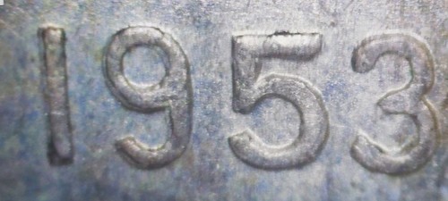*Rare* SF-Double 195 in 1953 10 Cents Canada Silver coin Hard to find Uncirculat - Picture 6 of 13