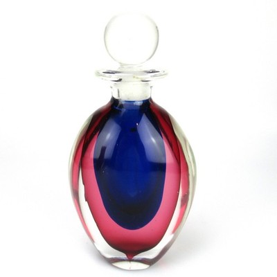 Murano Glas Parfum-Flakon Sommerso Murano Italy Perfume Bottle Onesto / Oball ??