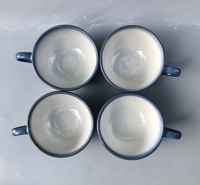 Heath Ceramics Coupe Teacup Blue White Mug Set 4 #105