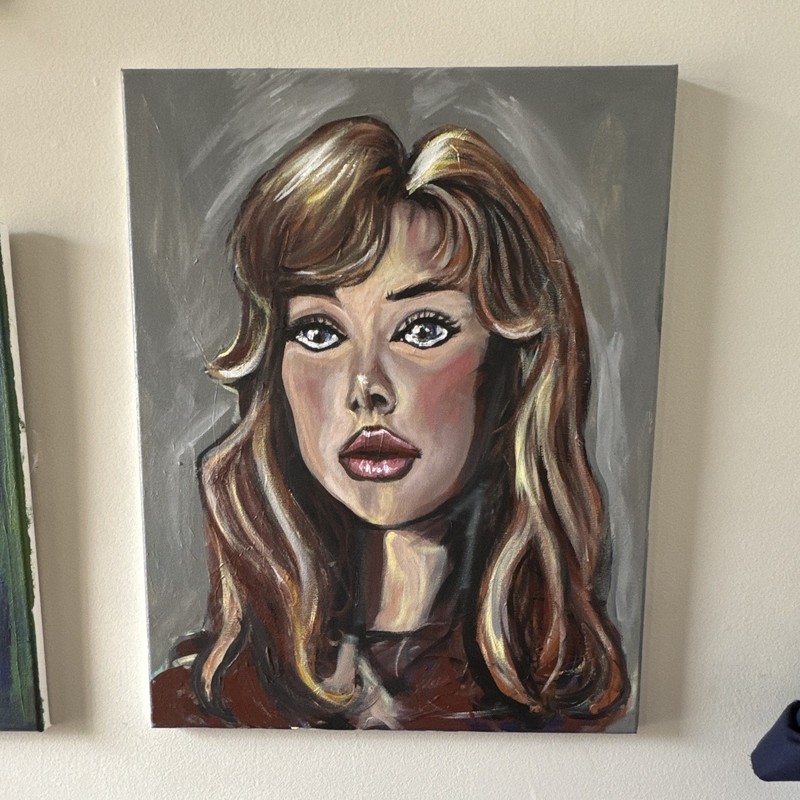 Perfection is lonely 16”x20” Original Acrylic Painting on Stretched Canvas 