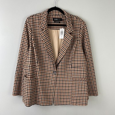 Torrid Chelsea Studio Luxe Ponte Blazer 2X Multicolor Houndstooth Tailored Fit