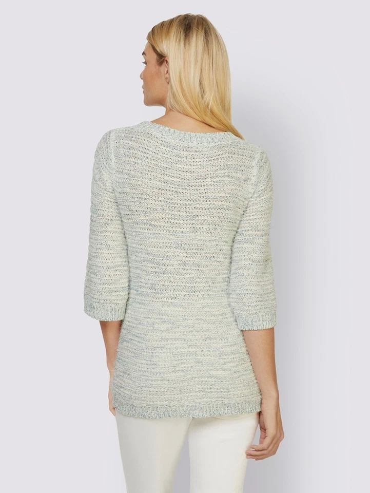 Pullover Weiß 48 linea Tesini Damen Pullover ecru/zartmint UVP: 49,99€ 4.3293 - Bild 3 von 3