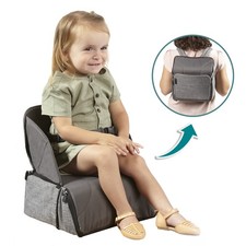 Explore 2-in-1 Portable Booster Seat Backpack Diaper Bag Gray