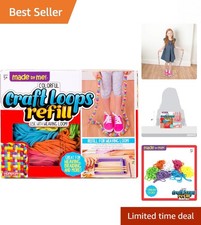 210 Soothing Craft Loops in 7 Colors - Weaving Loom Refill for Young Crafters