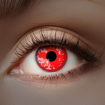 Eyecatcher UV 12 Monats-Kontaktlinsen Flash Red Diamond Farblinsen Party Linsen