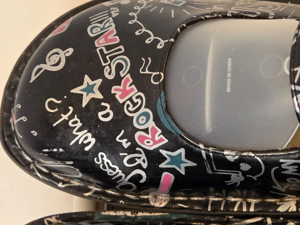 Alegria 'Rock Star' Patent Leather Printed Paloma Mary Jane Shoes 41 - Image 4 of 4