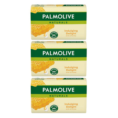 3 x Seife Palmolive Milch und Honig 90 g Naturseife Handseife