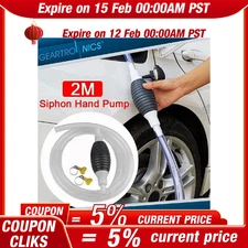 Siphon Pump Portable Manual FOR Car Fuel Transfer Pump for Gas Gasoline Petrol!