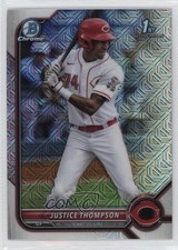 2022 Bowman Chrome Prospects Mega Box Mojo Refractor Justice Thompson ut4